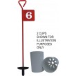 Metal Putting Green Pin (Numbered) With Hole Cup