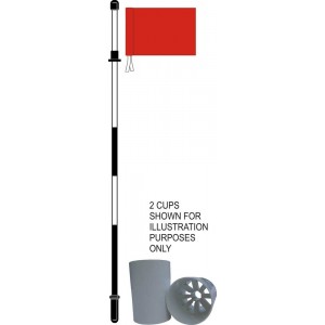 Full Size Flag Pin, Flag, Hole Cup & Cover Set