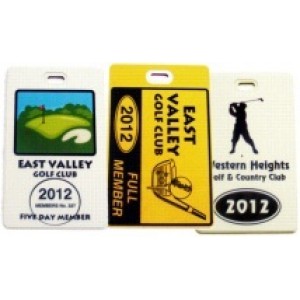 Golf Bag Tag - Style E - Credit Card Style - Printed one side - Pack of 50 and more