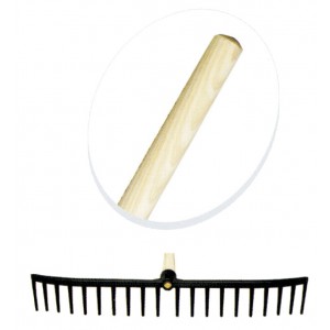 Plastic Rake Head With 54" Wooden Handle