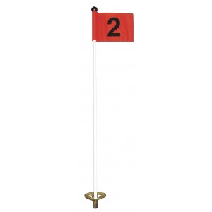 F/G Putting Green Pin C/W Metal B.Saver & No. Flag (6 Min.)