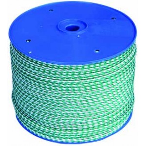 6mm. Dia. Green & White Fleck Rope (200 Mtr. On Reel)