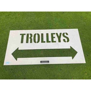 Large Stencil - 1m x 0.5m (TROLLEYS <----> )