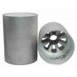 Pro-Loc Deluxe Grey Aluminium Hole Cup With Logo Liner-U.K. Size Ferrules (min.9)