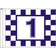 Tubed Flag - Printed Chequers & Numbers