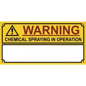 24" X 12" Warning Sign With Dry Wipe Area