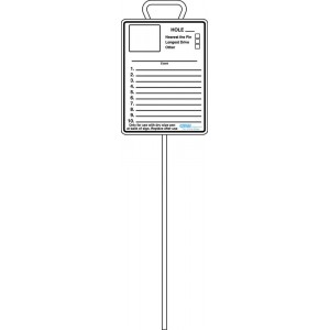 Longest Drive / Nearest The Pin Sign With Velcro Pen -  Drywipe Design